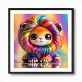 Rainbow Lion 4 Art Print