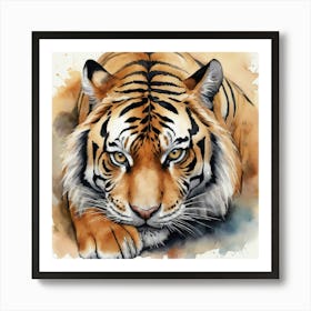 Tiger Doesn't Lose Sleep Animal Art Print 3 Art Print