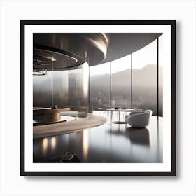 Create A Cinematic, Futuristic Appledesigned Mood With A Focus On Sleek Lines, Metallic Accents, And A Hint Of Mystery 3 Art Print