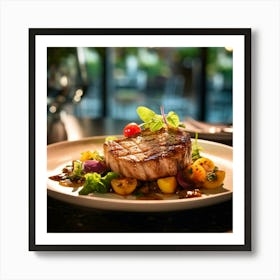 Steak On A Plate 3 Art Print