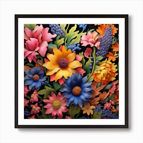 Flowers In A Vase 5 Art Print