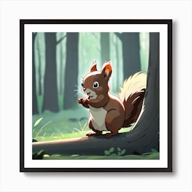 Squirrel In The Forest 149 Art Print