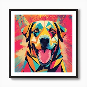 Colorful Dog Painting Art Print