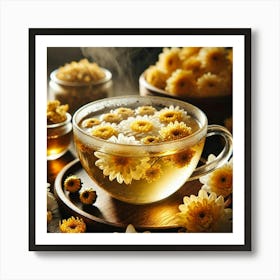 Sovereign Flame Chrysanthemum Tea Art Print