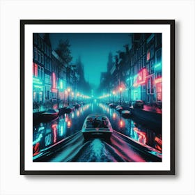 Exploring Amsterdam S Historic Streets, Stumbling Upon A Hidden Jazz Club Style Jazz Inspired Urban Expressionism (2) Art Print