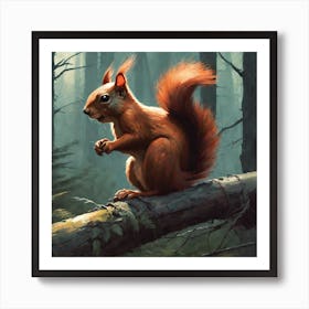 Red Squirrel 4 Art Print