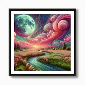 Psychedelic Painting 9 Art Print