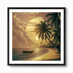 Sunset On The Beach 5 Art Print