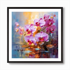 Orchids In Water Art Print