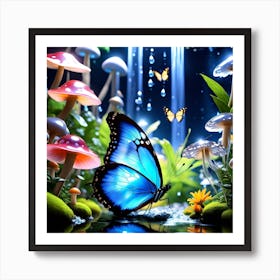 Butterfly In The Forest Art Print