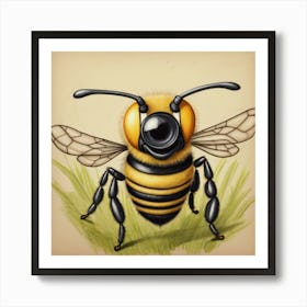 Bee Drawing 4 Art Print