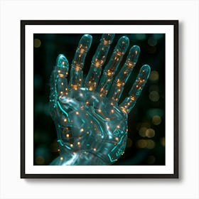 Futuristic Hand Art Print
