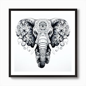 Elephant Series Artjuice By Csaba Fikker 019 Art Print