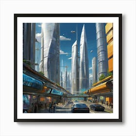 Futuristic City 5 Art Print