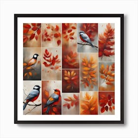 Autumn Birds Art Print