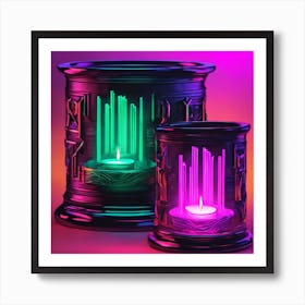 Egyptian Candle Art Print