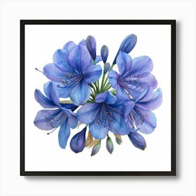 Blue Azalea Art Print