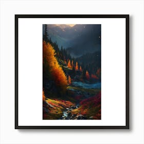 Autumn In The Mountains 12 Art Print