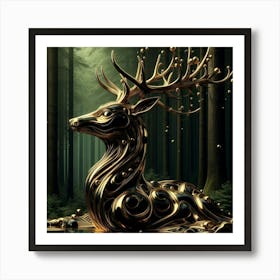 Deer In The Forest 10 Art Print