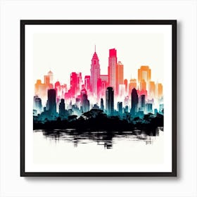 City Skyline 1 Art Print