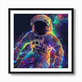 Astronaut In Space 2 Art Print