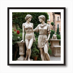 Two Statues — Stock Photo Art Print