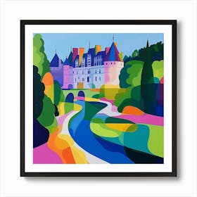 Colourful Gardens Château De Chenonceau Garden France 1 Art Print