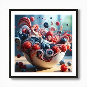 Swirled Berries Art Print