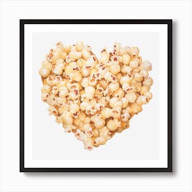 Heart Shaped Popcorn Art Print