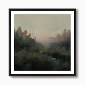 Foggy Forest Art Print