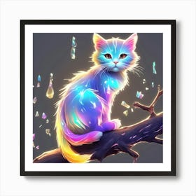 Rainbow Cat Art Print