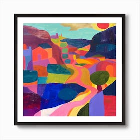 Abstract Travel Collection Bosnia Herzegovina 3 Art Print