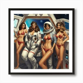 Space Babes 1 Art Print