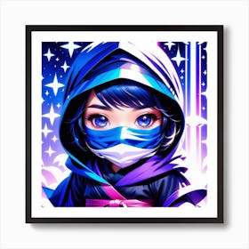 Ninja Girl Art Print