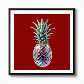 Rainbow Pineapple Art Print