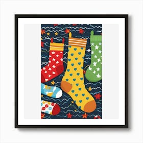 Christmas Socks Art Print