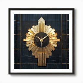 Art Deco Clock 3 Art Print