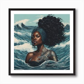 Usternada The Mermaid Goddess Art Print