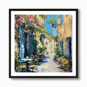 Cafe On The Street Art Print