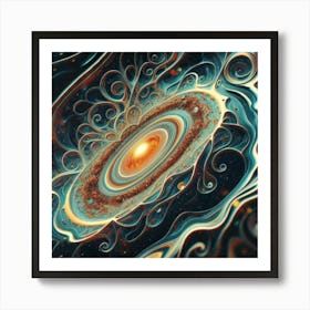 Interstellar laser light line pattern abstract art 20 Art Print