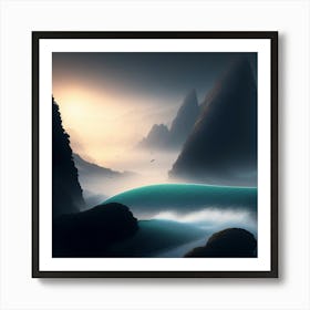 Azure Sea Art Print