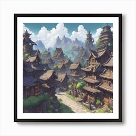 Warcraft Orc Town 0 (1) Art Print