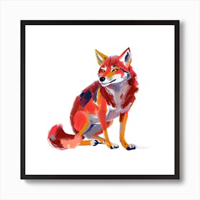 Red Wolf 04 Art Print