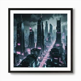 Futuristic Cityscape 34 Art Print