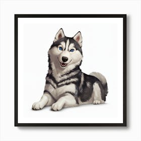 Husky Dog Art Print