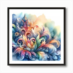 Abstract Floral Painting 25 Art Print