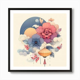 Chinese Floral Painting Art Print