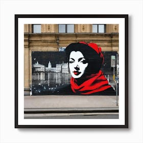 Lady In Red Art Print