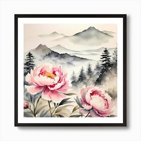 peonies 1 Art Print