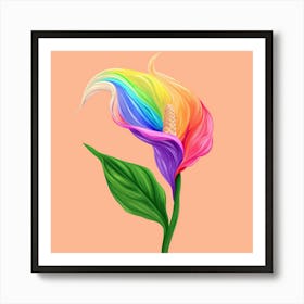 Rainbow Flower Art Print